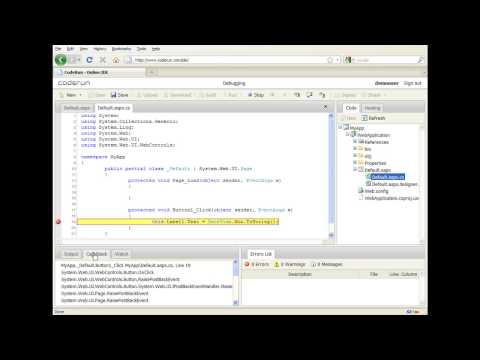 HOWTO: Debug an ASP.NET application with CodeRun Online IDE