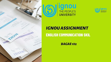 BEGAE-182-ENGLISH COMMUNICATION SKILL IGNOU SOLVED ASSIGNMENT 2020-2021 720P 1080P HD