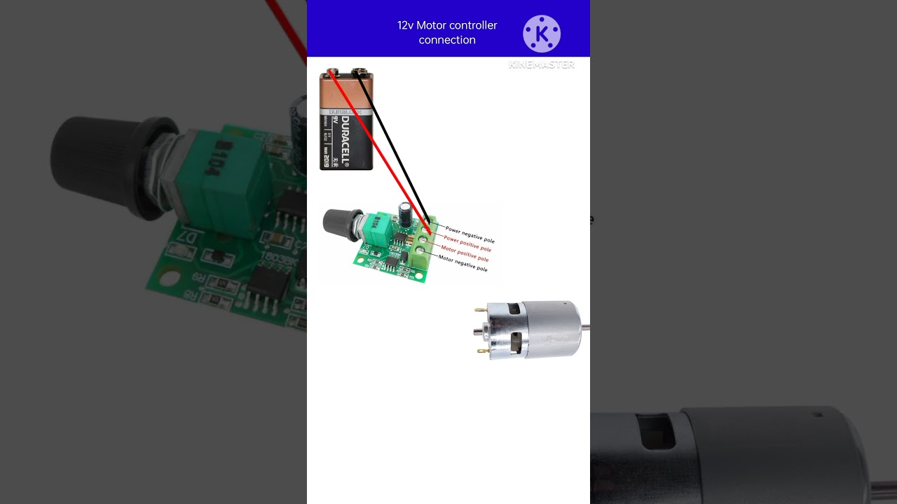12V Motor Speed Controller Full Connection 🤯 | 9V