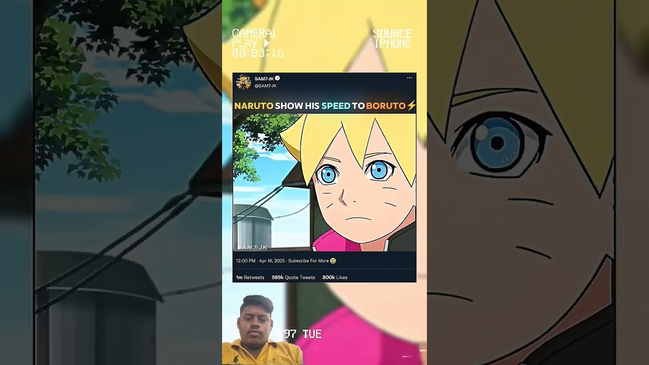 NARUTO SHOW HIS SPEED TO BORUTO #anime #narutoedit #boruto #viral #trending