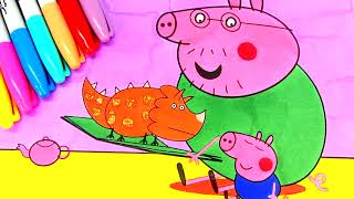 Daddy Pig George Pig Coloring Pages, Peppa Pig Coloring Book, Learning Videos For Kids