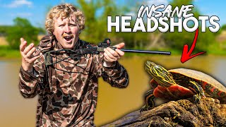 Sniping Pond Turtles Out Of An INFESTED Farm Pond!