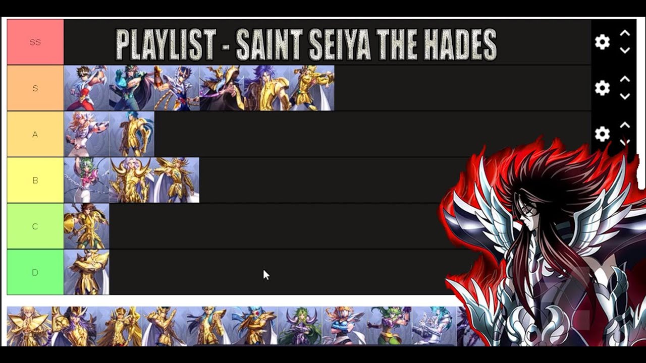 TIER LIST SAINT SEIYA: THE HADES CLASSIFICAÇÃO. PARTE 01