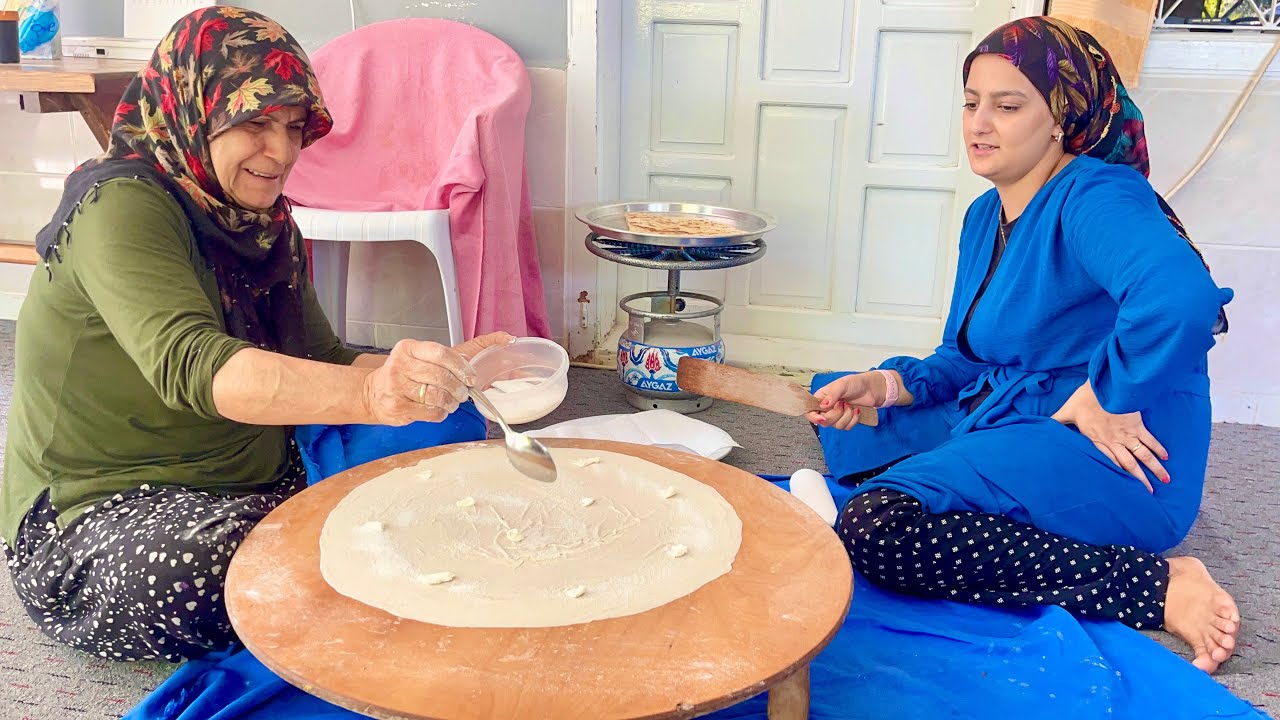 DOLU DOLU YAPTIĞIMIZ YEMEK SONRASI BU LEZZETE BAYILACAKSINIZ KATMER YAPIMI ~ KÖY İŞLERİ