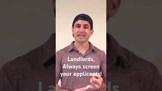 The most important step to managing rentals is to screen tenants! #shorts  #realestateinvesting