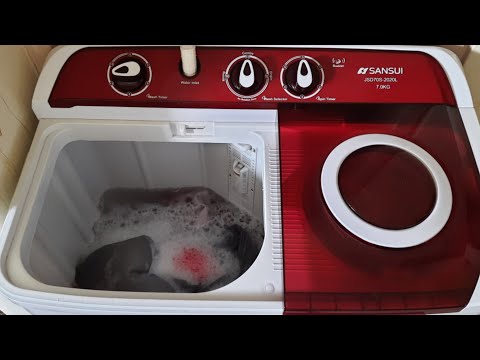 How to wash clothes in semi automatic washing machine / Sunsui Washing Machine Full