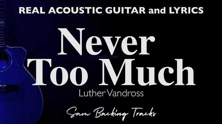 Never Too Much Acoustic version - Acoustic performance video thumbnail