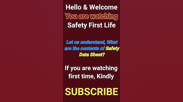 Safety Data Sheet | Contents of Safety Data Sheet #safetyfirstlife #shorts #SDS Chemicals Safety