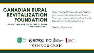 Policy Framing, Participation and Adaptive Governance with Glenice Deterville News
