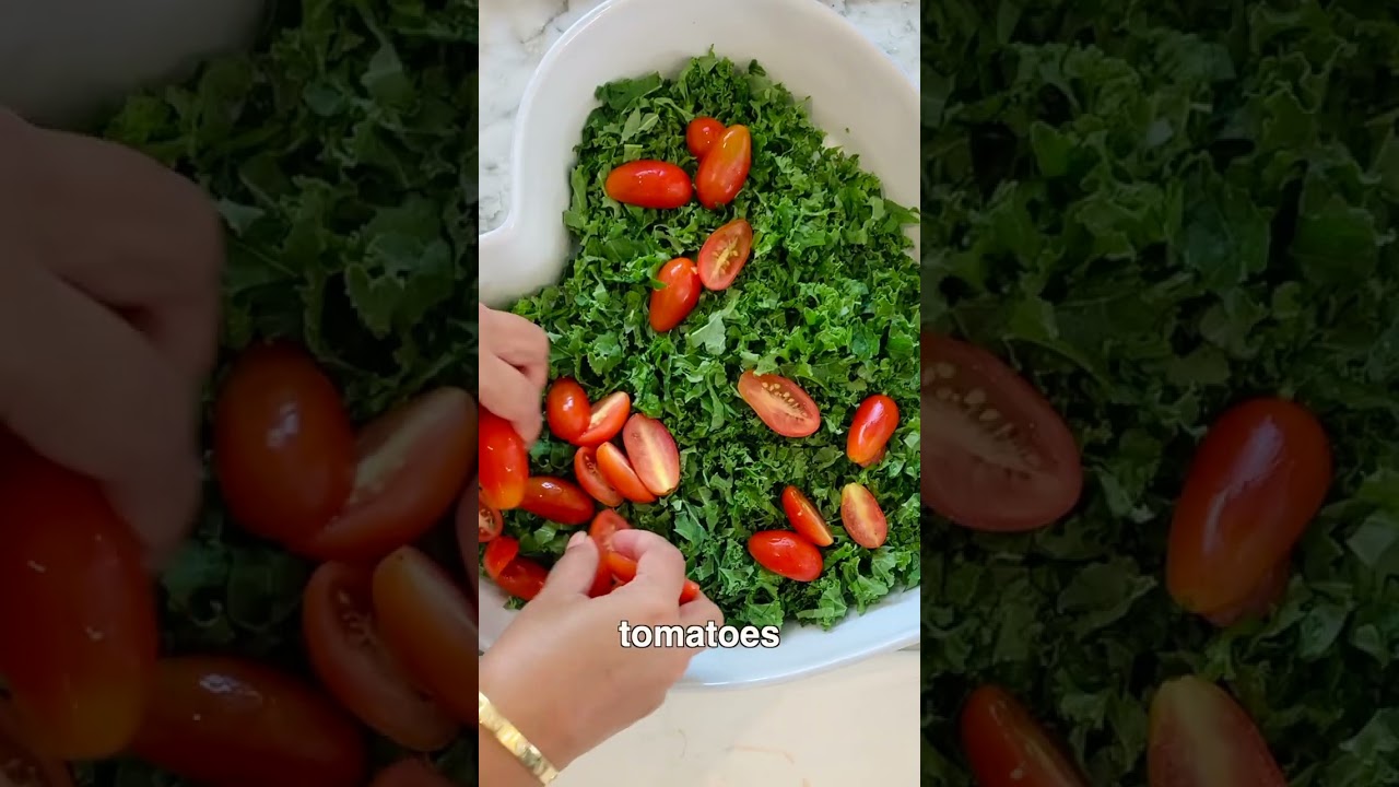 #shorts Kale Salad with Cranberries and Almonds