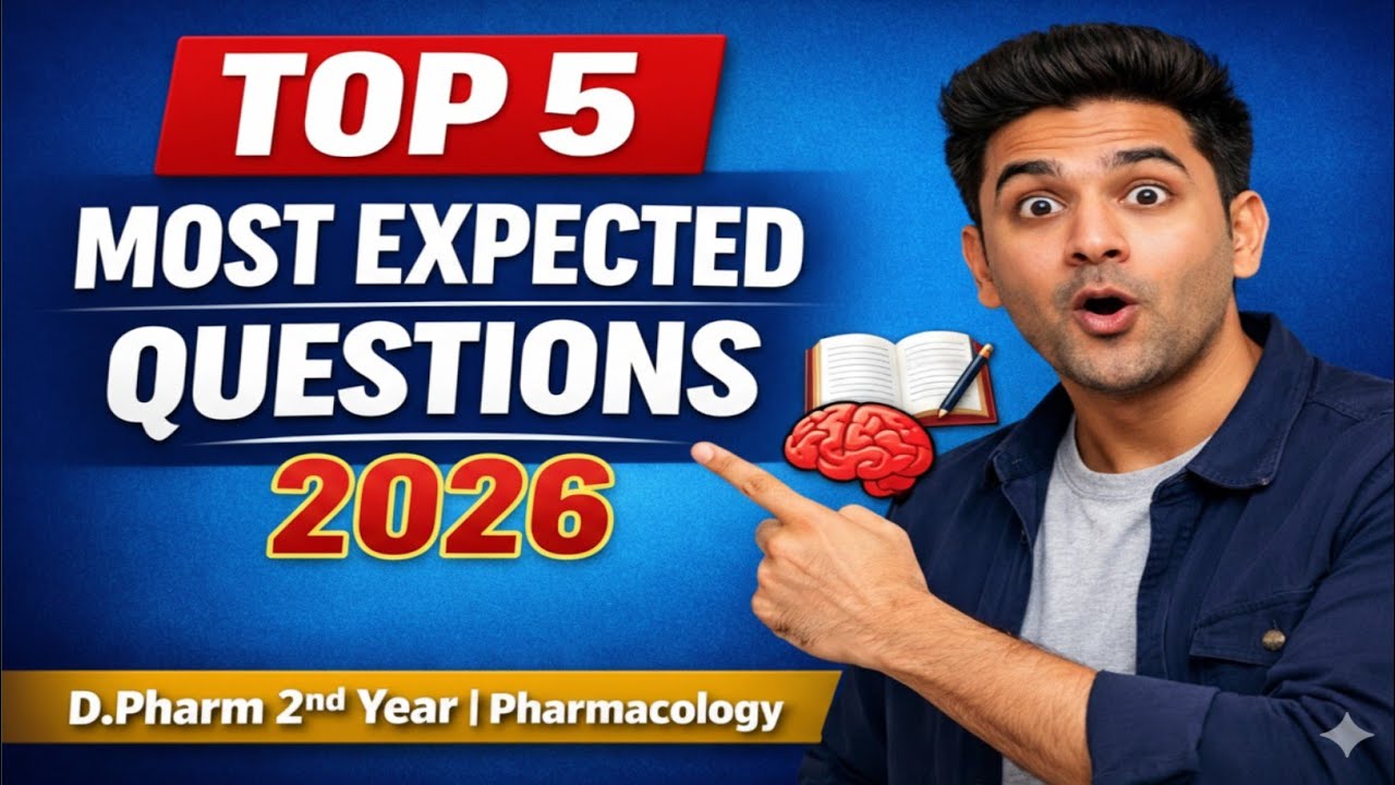Top 5 MOST IMPORTANT Pharmacology Questions | D Pharma 2nd Year | Guaranteed Topics