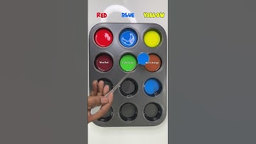 Generate 9 random colors from 3 colors Red Blue and Yollow #colormixing #satisfying