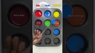Generate 9 random colors from 3 colors Red Blue and Yollow #colormixing #satisfying