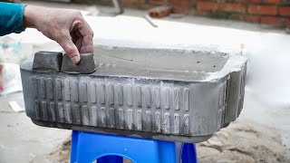 DIY Unique Cement Pots Using Plastic Furnitures for Mold