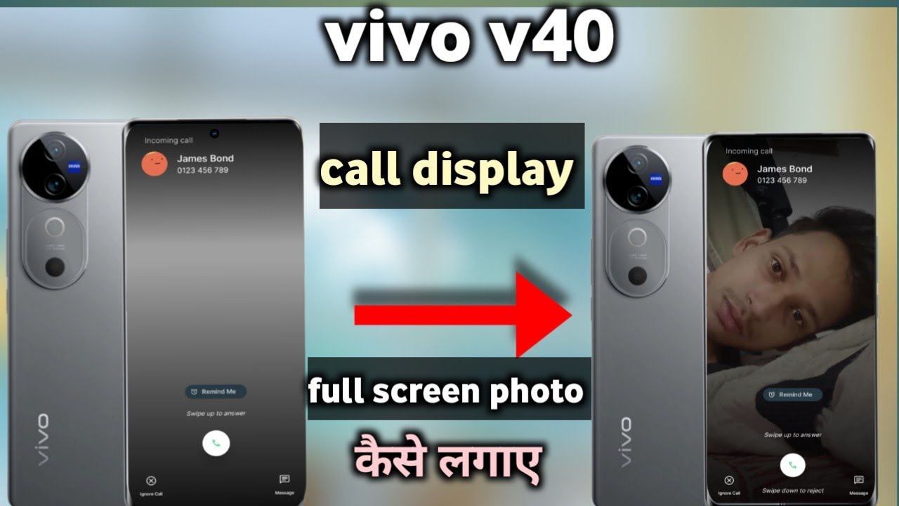 vivo v40 5g call display full screen photo kaise lagaye || vivo v40 ...
