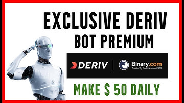 Make $ 50 Download Bot PREMIUM TICK PIP for DERIV and BINARY COM EXCLUSIVE