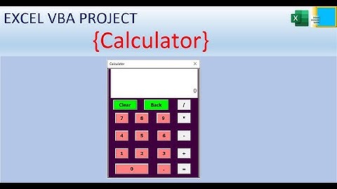 Calculator | Excel VBA Project