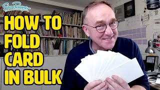 How to fold a bulk load of paper - set up a jig and a system easy