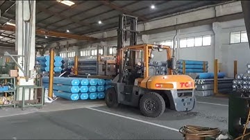 How to load a heavy pipe bundle into the container?