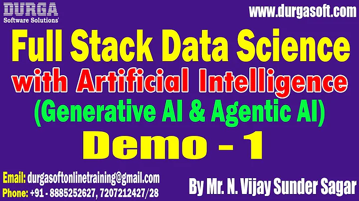 FULL STACK DATA SCIENCE with Artificial Intelligence tutorials || by Mr. N. Vijay Sunder Sagar
