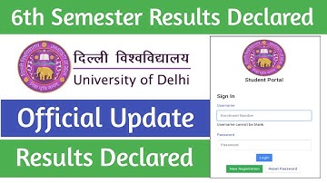Delhi University 6th Semester Results Declared May/June Exam Important Update