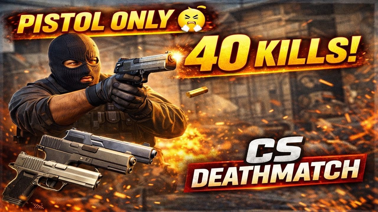 PISTOL ONLY 😤 | 40 Kills in CS Deathmatch (Pure Aim Challenge)