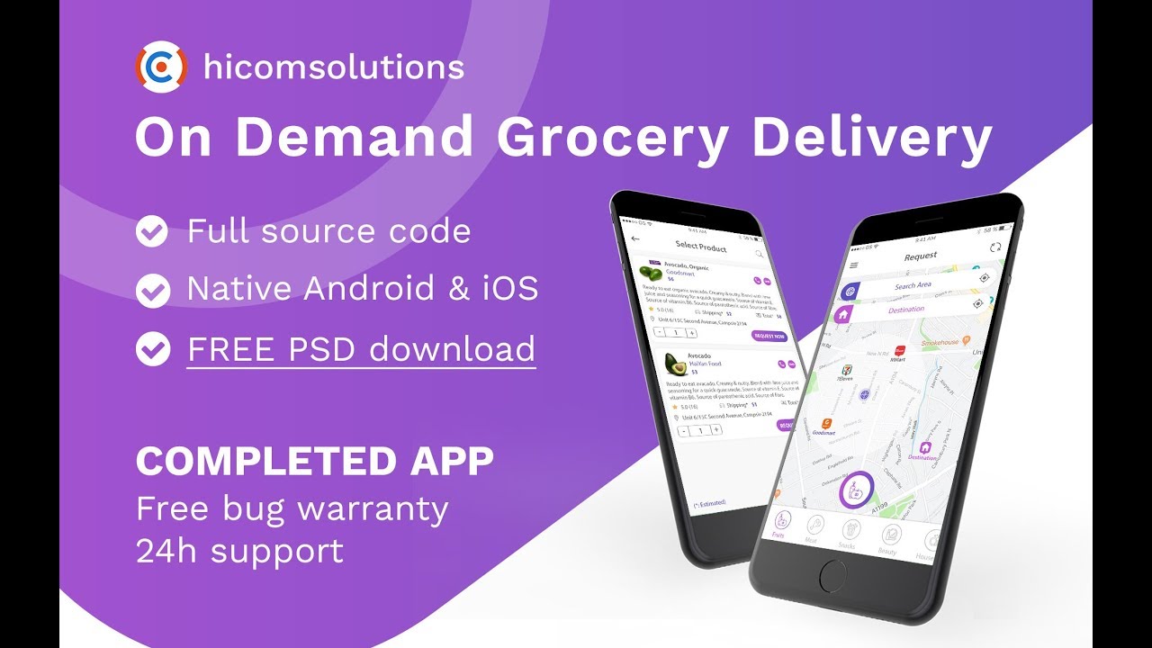 On-Demand Grocery Delivery App Template & Source Code - Shopping Flow ...