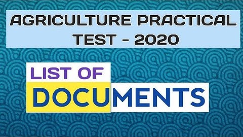 Agri Practical Exam Required Documents | B. Sc Agri Online Document Verification | BioGoogle