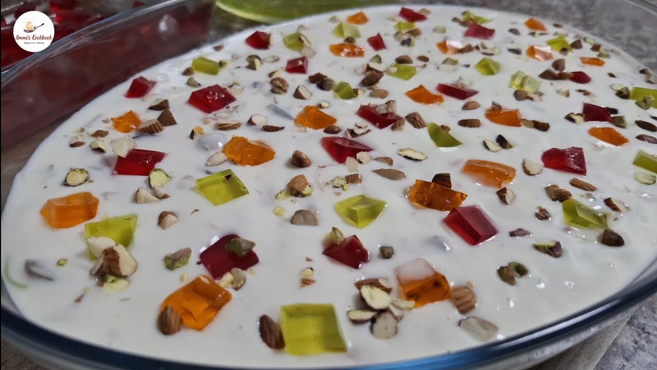 Lab e Shireen Recipe | Creamy & Colorful Pakistani Sweet | Ammi's Cookbook 