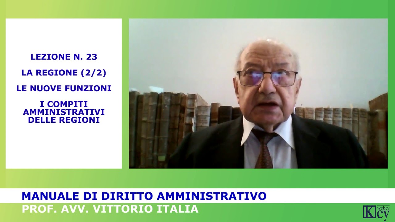 Manuale di Diritto amministrativo - Lezione 23 - La regione 2/2