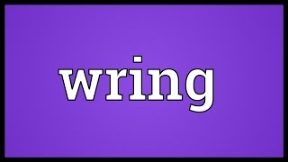 Wring Meaning Resimi