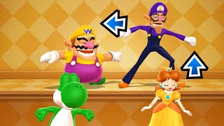 Mario Party 9 - Wario Vs Waluigi Vs Yoshi Vs Daisy  Master Difficulty| Cartoons Mee