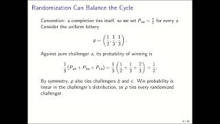 Details Mathematical Foundations of AI Alignment Lecture 5.1 (Maximal Lotteries and No Regret Learning) News