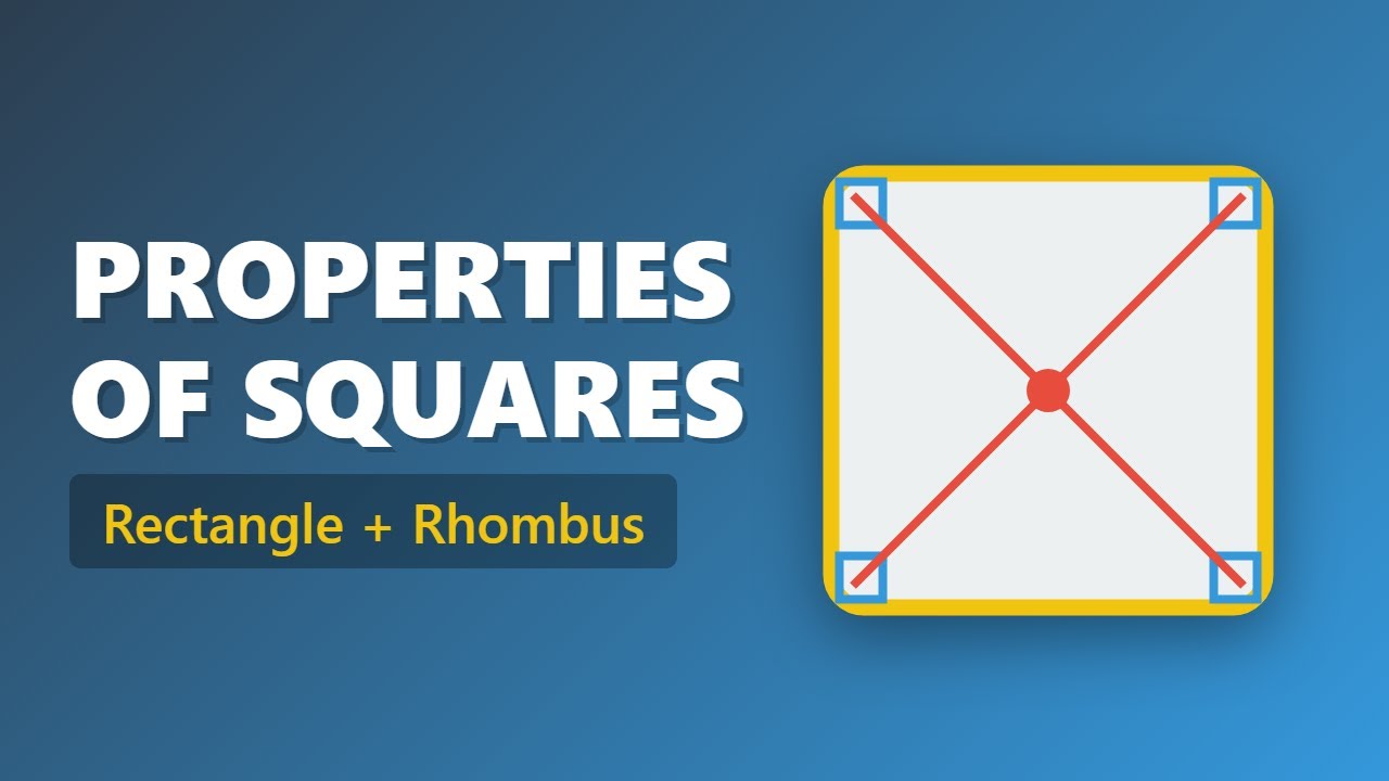 Properties of Squares: Rectangle & Rhombus Combined | Geometry Basics