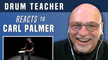 Drum Teacher Reacts to Carl Palmer - Drum Solo