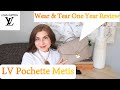 Louis Vuitton Pochette Metis Empriente Tourterelle ( Dove Grey) One YearReview Wear & Tear | OxanaLV