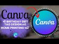 🎁🎉Canva થી Birthday Gift Tag Design કરો - Home Printing માટે🎁🎉