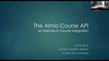 The Alma Course API / Lincoln