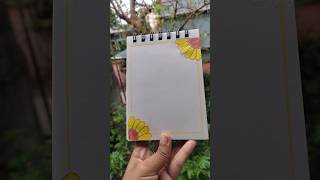 Sunflower border design/project design/front page design/corner design/easy assignment design#shorts Sunflower border design/project design/front page design/corner design/easy assignment design#shorts