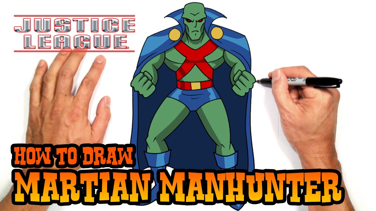 How to Draw Martian Manhunter Justice League YouTube