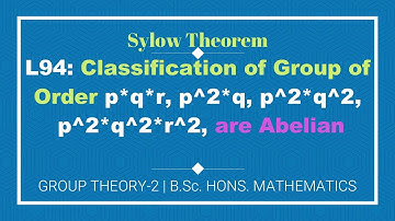 L94 | Group of Order pqr | p^2q | p^2q^2 | P^2q^2r^2 | Application of Sylow Theorems | Group Theory