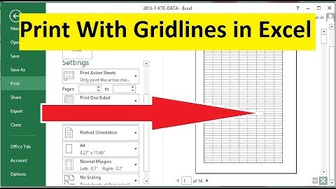 Print the Gridlines when an Excel Spreadsheet is Printed | how to print with Gridlines in excel