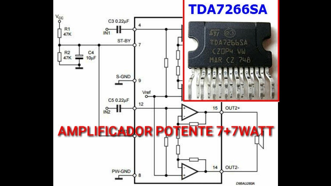 Tda7266sa схема включения на русском языке