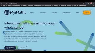 How to login to Myimaths