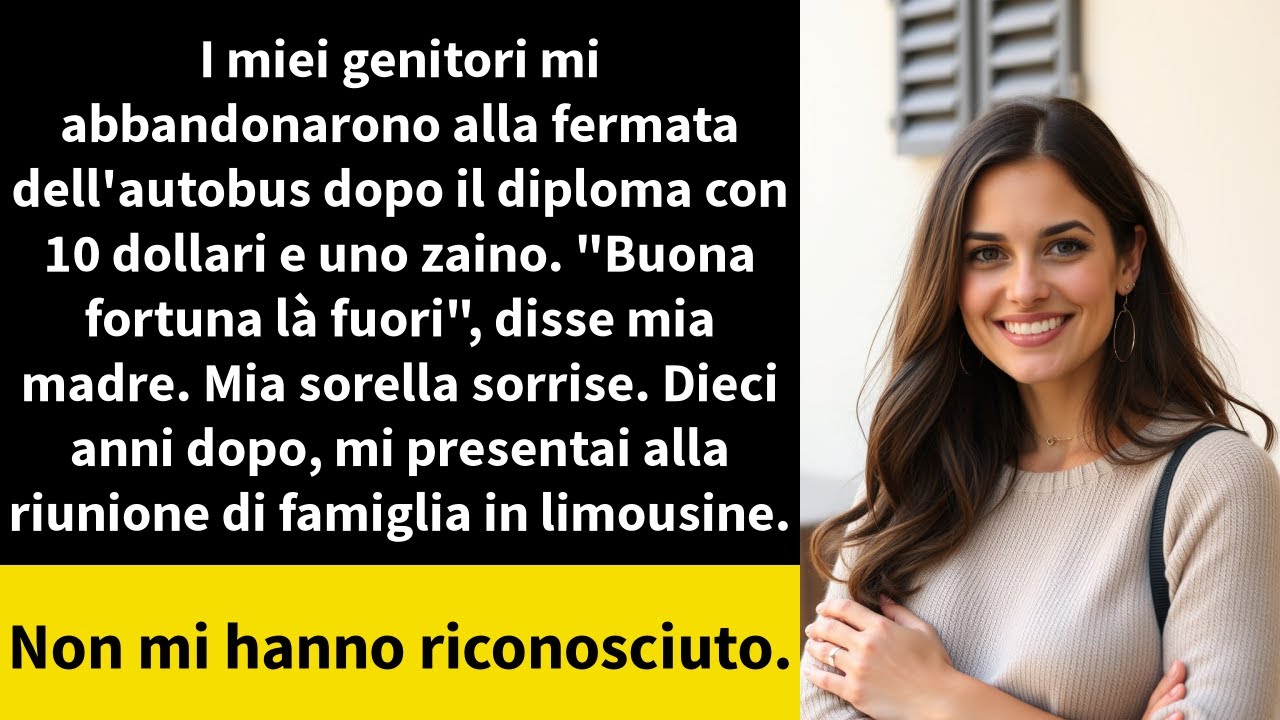 I miei genitori mi abbandonarono alla fermata dell'autobus dopo il diploma con 10 dollari e uno