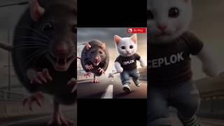 Tikus mengejar kucing putih #kucing #cats #tikus #fyp #dailycats #shorts #comedy