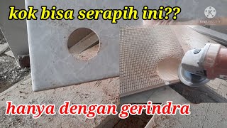 Cara membuat lubang keramik dengan gerindra