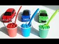 carbot car m&m color cup spoon