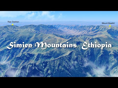 Mount Ras Dashen and Mount Bwahit of Ethiopia (aerial virtual tour)