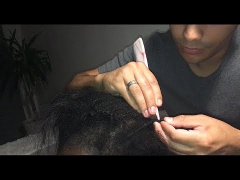 [ASMR] 4C HAIR Opening & Combing// Husband's Personal Care [HD]